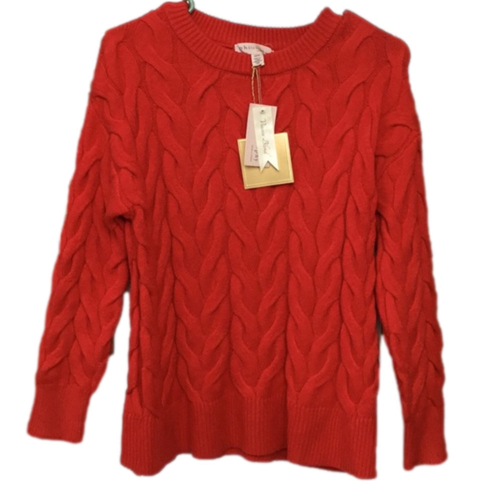 Philosophy cable knit sweater. Women’s size XS/TP. Red apple. NWT